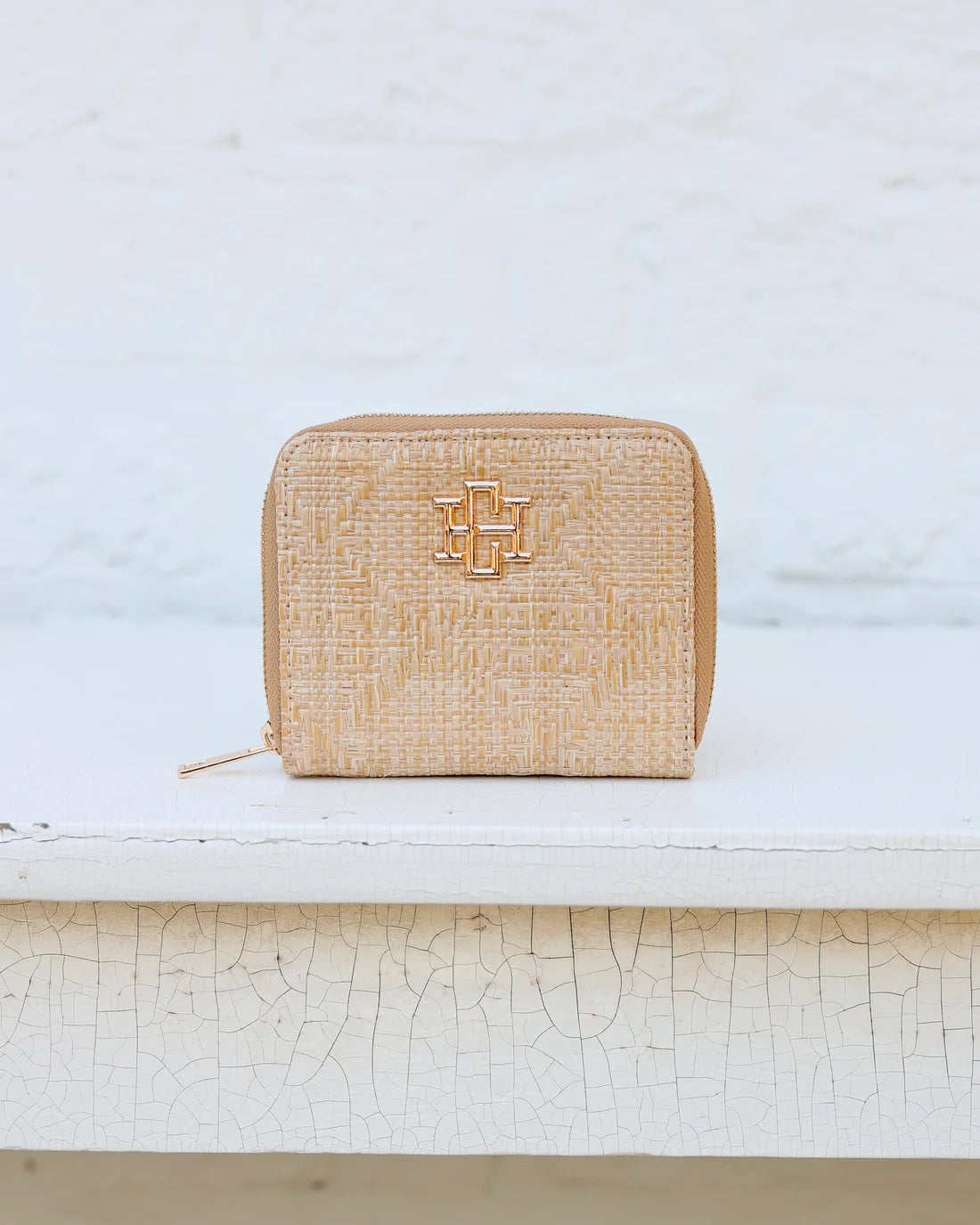 Caroline Hill Blakely Wallet Natural Lattice