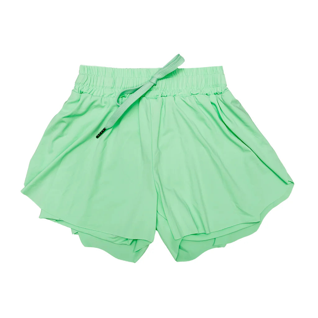 Belle Cher Neon Green Butterfly Shorts