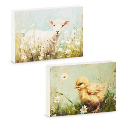 Raz 10" Spring Time In Daisies Wall Block