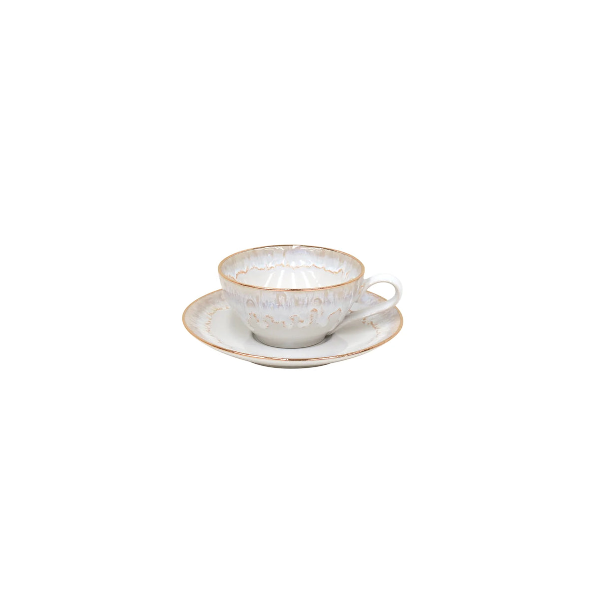 Casafina Tea Cup and Saucer Taormina Gold