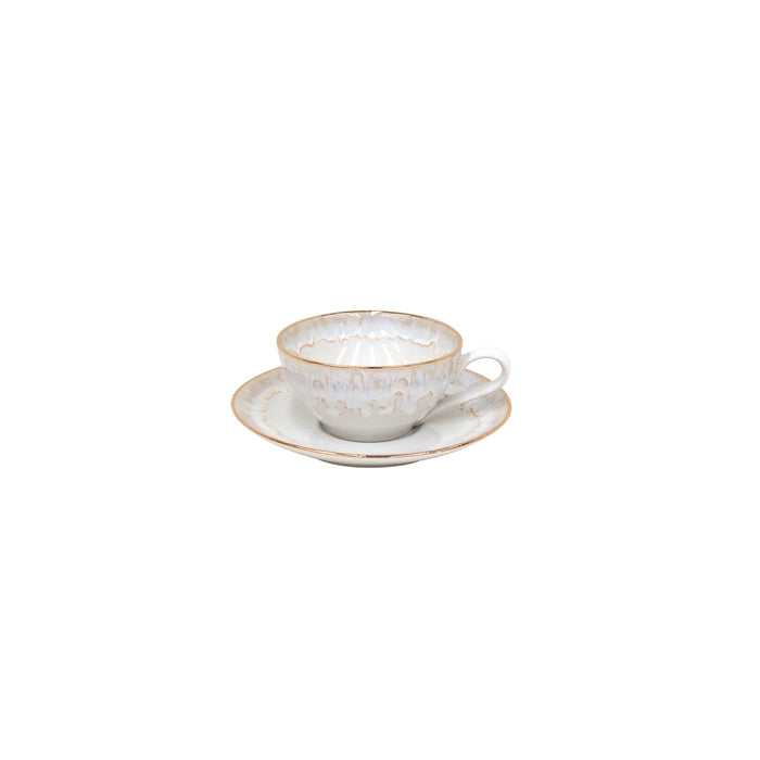 Casafina Tea Cup and Saucer Taormina Gold
