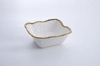 Pampa Bay Large Square Salad Bowl  Golden Salerno