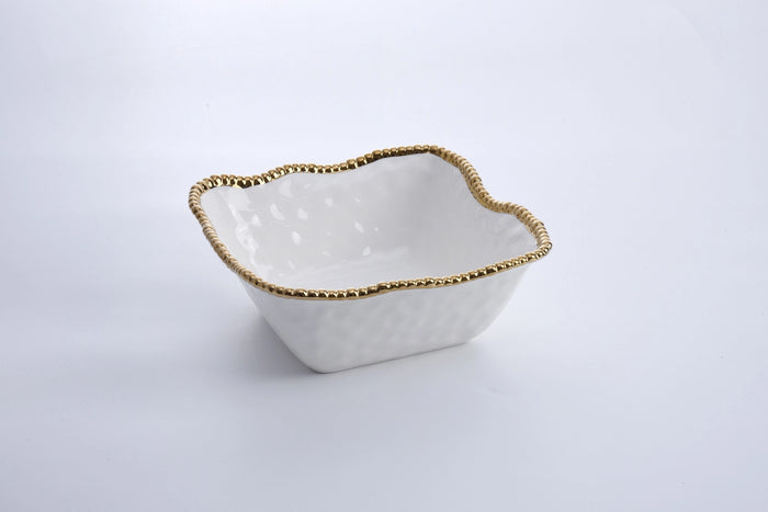Pampa Bay Large Square Salad Bowl  Golden Salerno