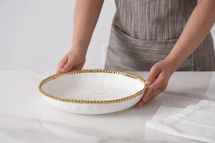 Pampa Bay Medium Shallow Bowl Golden Salerno