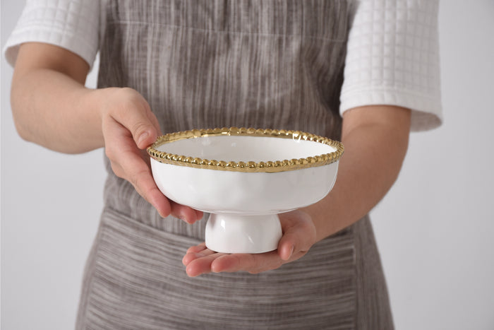 Pampa Bay Small Footed Bowl Golden Salerno
