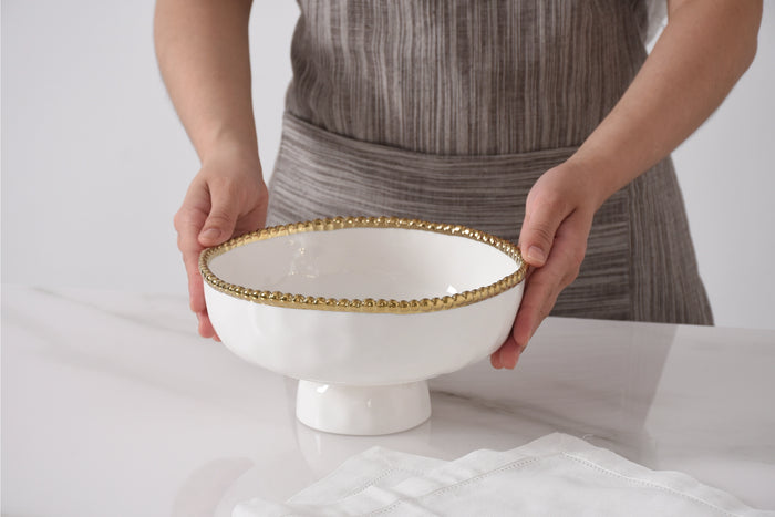 Pampa Bay Medium Footed Bowl Golden Salerno
