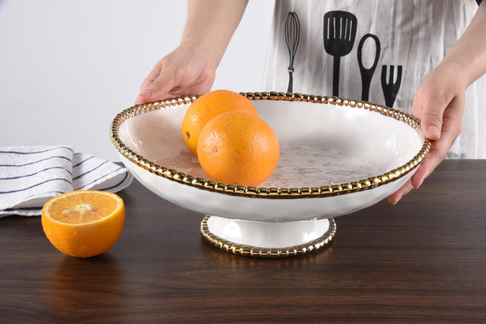 Pampa Bay Footed Bowl  Golden Salerno
