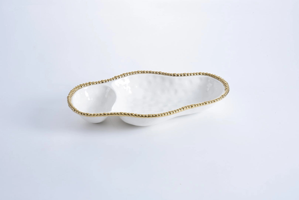 Pampa Bay 2 Section Serving Piece from our Golden Salerno