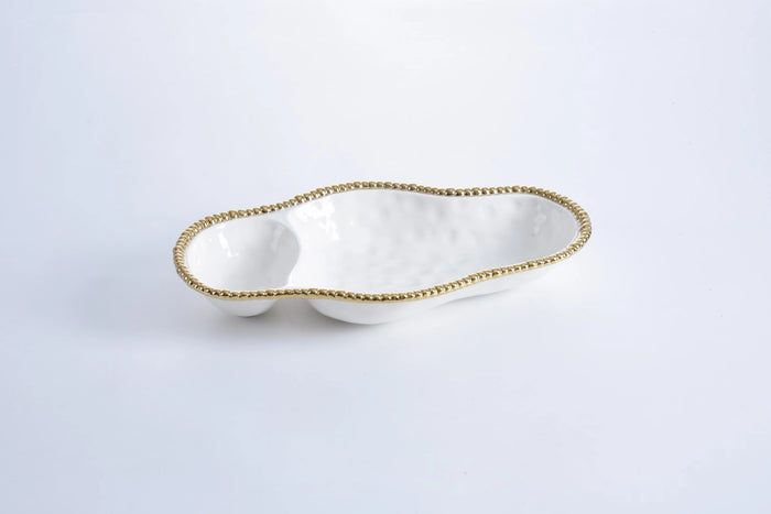 Pampa Bay 2 Section Serving Piece from our Golden Salerno
