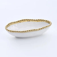 Pampa Bay Long Condiment Bowl Golden Salerno