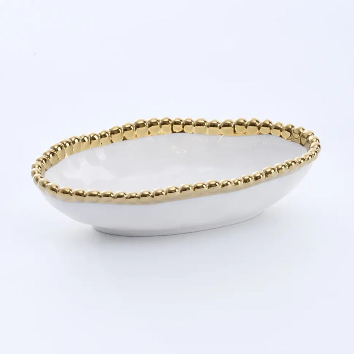 Pampa Bay Long Condiment Bowl Golden Salerno