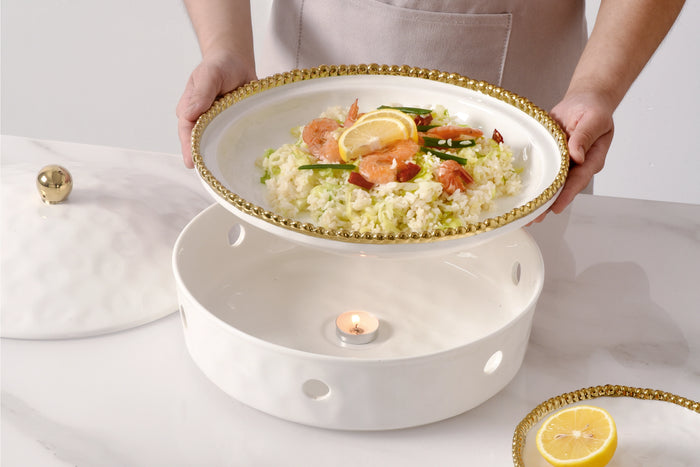 Pampa Bay Round Chafing Dish from our Golden Salerno Collection