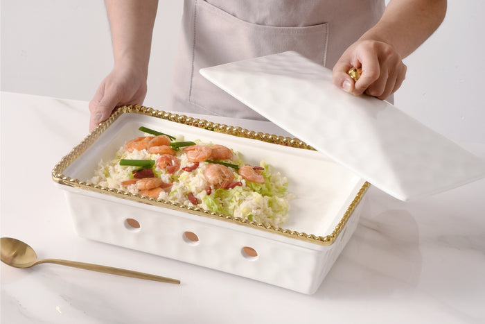 Pampa Bay Rectangular Chafing Dish from our Golden Salerno
