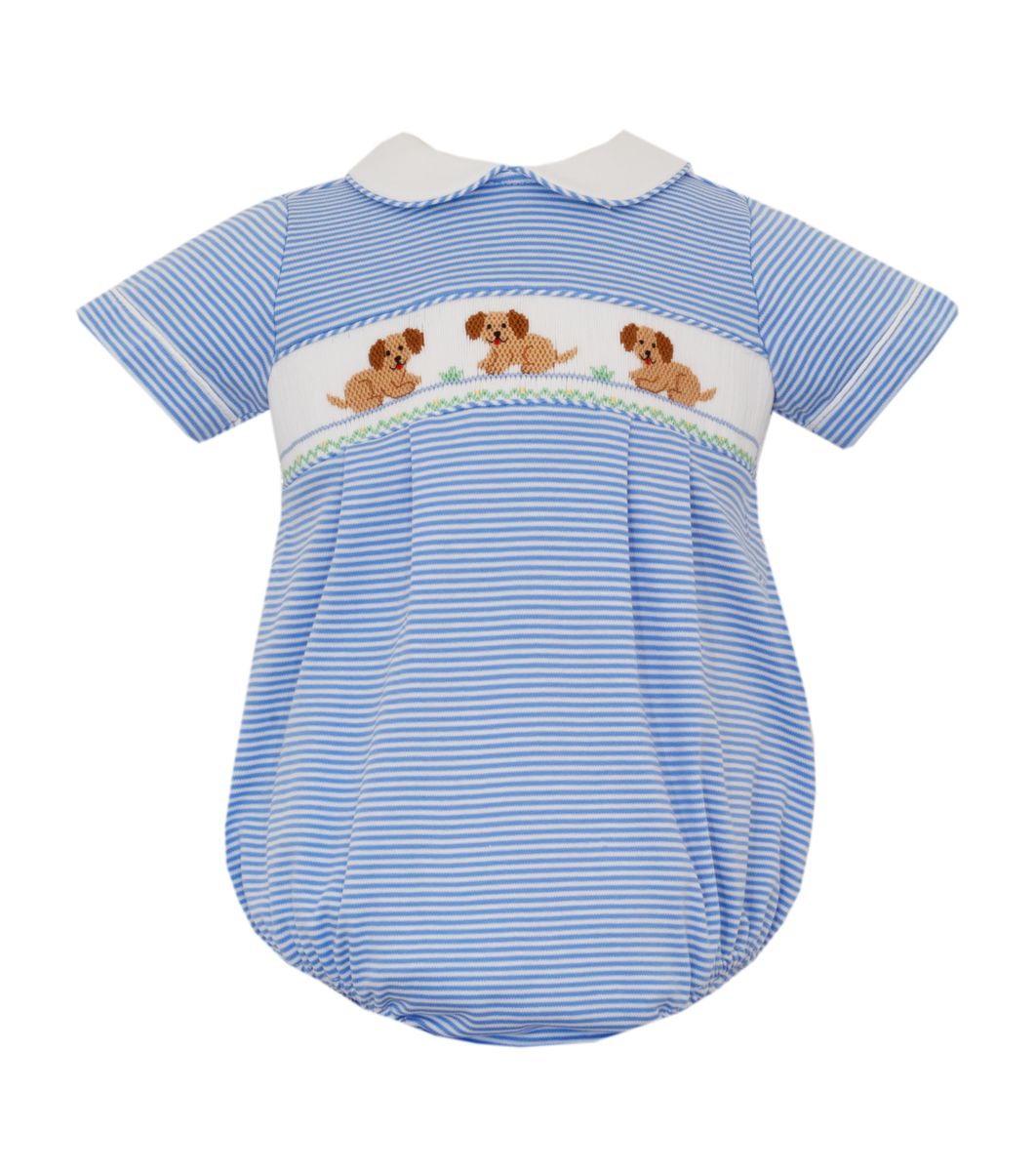 Petit Bebe- GARDEN PUPPIES BOY´S - Periblue knit stripe boy's bubble