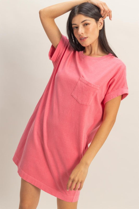 Round Neck T-shirt Mini Dress