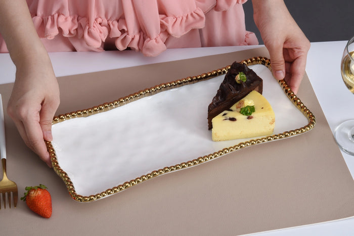 Pampa Bay Medium Rectangular Tray  Golden Salerno
