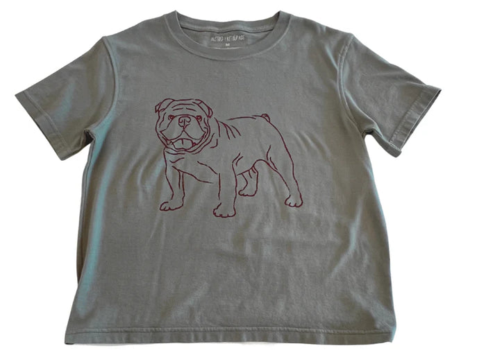 Mustard & Ketchup Short-Sleeve Gray Bulldog T-Shirt