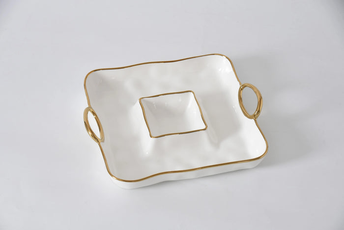 Pampa Bay Square Chip & Dip from our Golden Handles