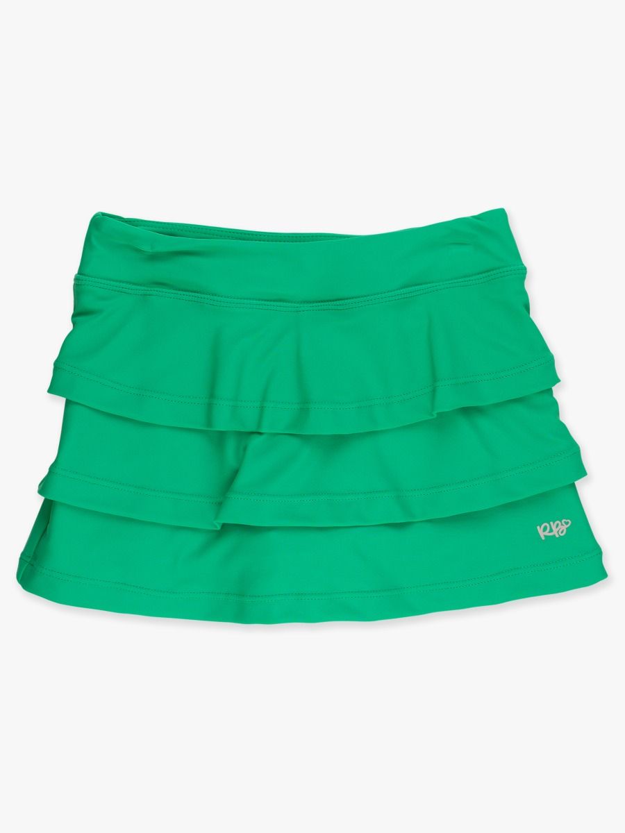 RuffleButts Bright Green Active Skort