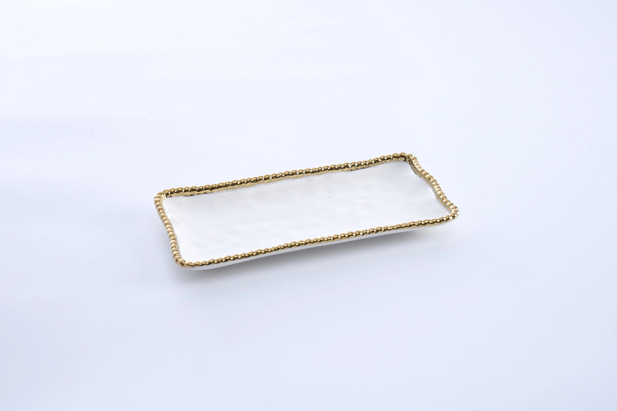 Pampa Bay Small Rectangular Tray Golden Salerno