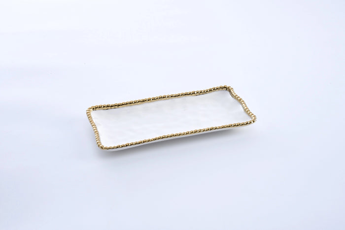 Pampa Bay Small Rectangular Tray Golden Salerno