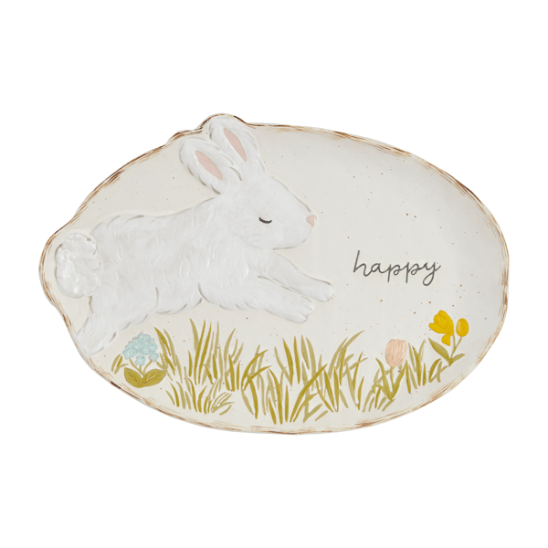 MUDPIE STONEWARE BUNNY PLATTER