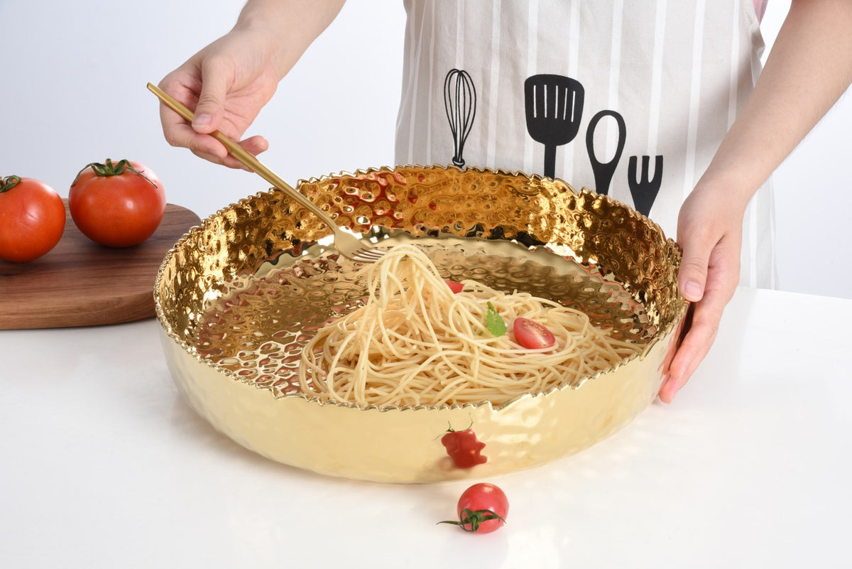 Pampa Bay Extra Large Shallow Bowl in Golden Millennium