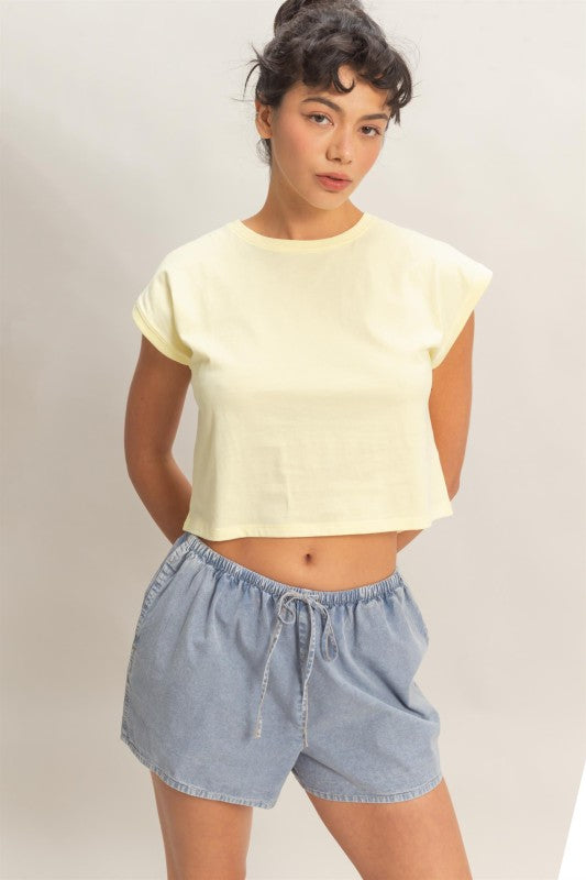 Classic Crew Neck Sleeveless Top