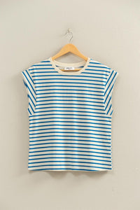 Striped Cap Sleeve Relaxed Everyday Tee