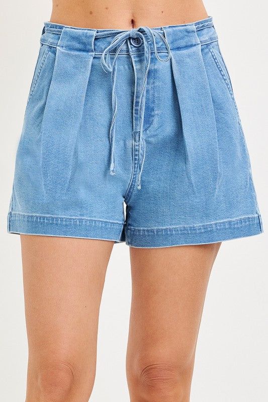 Risen Slouchy Pleated Shorts With String