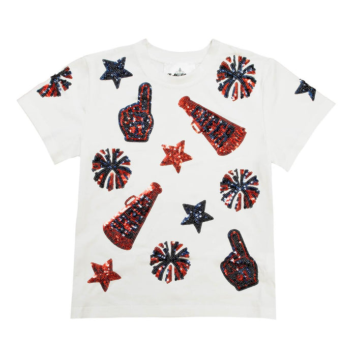 Belle Cher Cheer Shirt Navy & Red