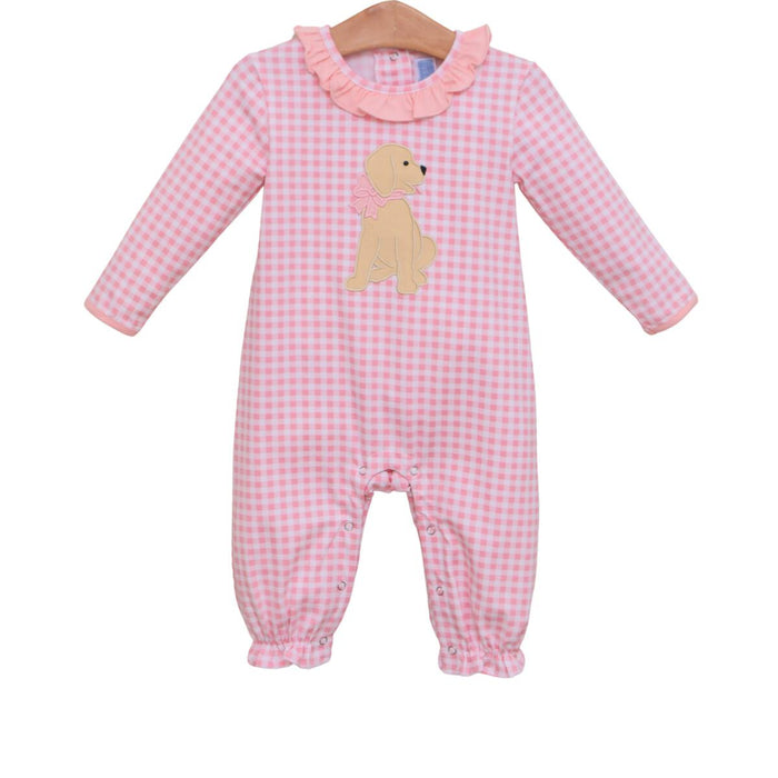 Trotter Street Puppy Ruffle Romper