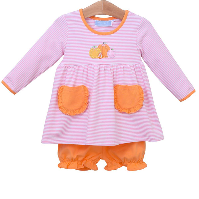 Trotter Street Pumpkin Patch LS Bloomer Set