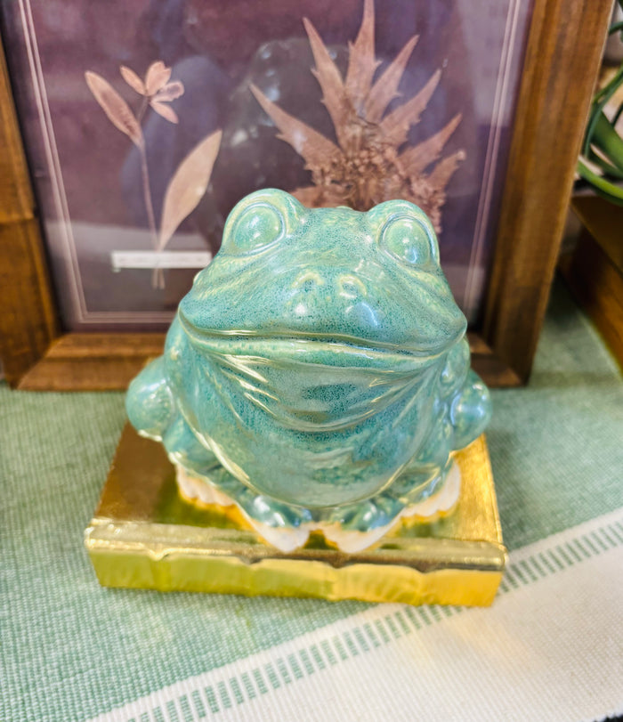 Sonshine Pottery Green  Frog