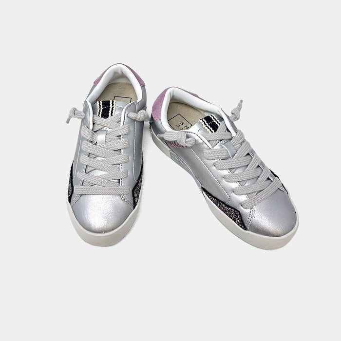 ShuShop Ruby Kids Silver Sneakers