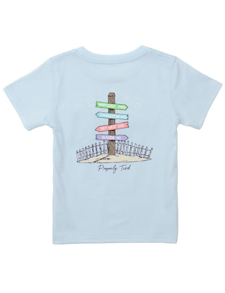Properly Tied Girls Beach Trip SS Periwinkle