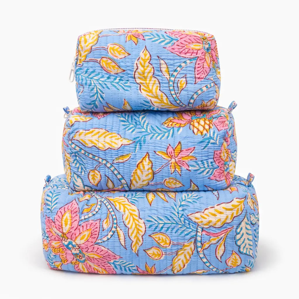 3 in 1 Cosmetic Quilted Bags