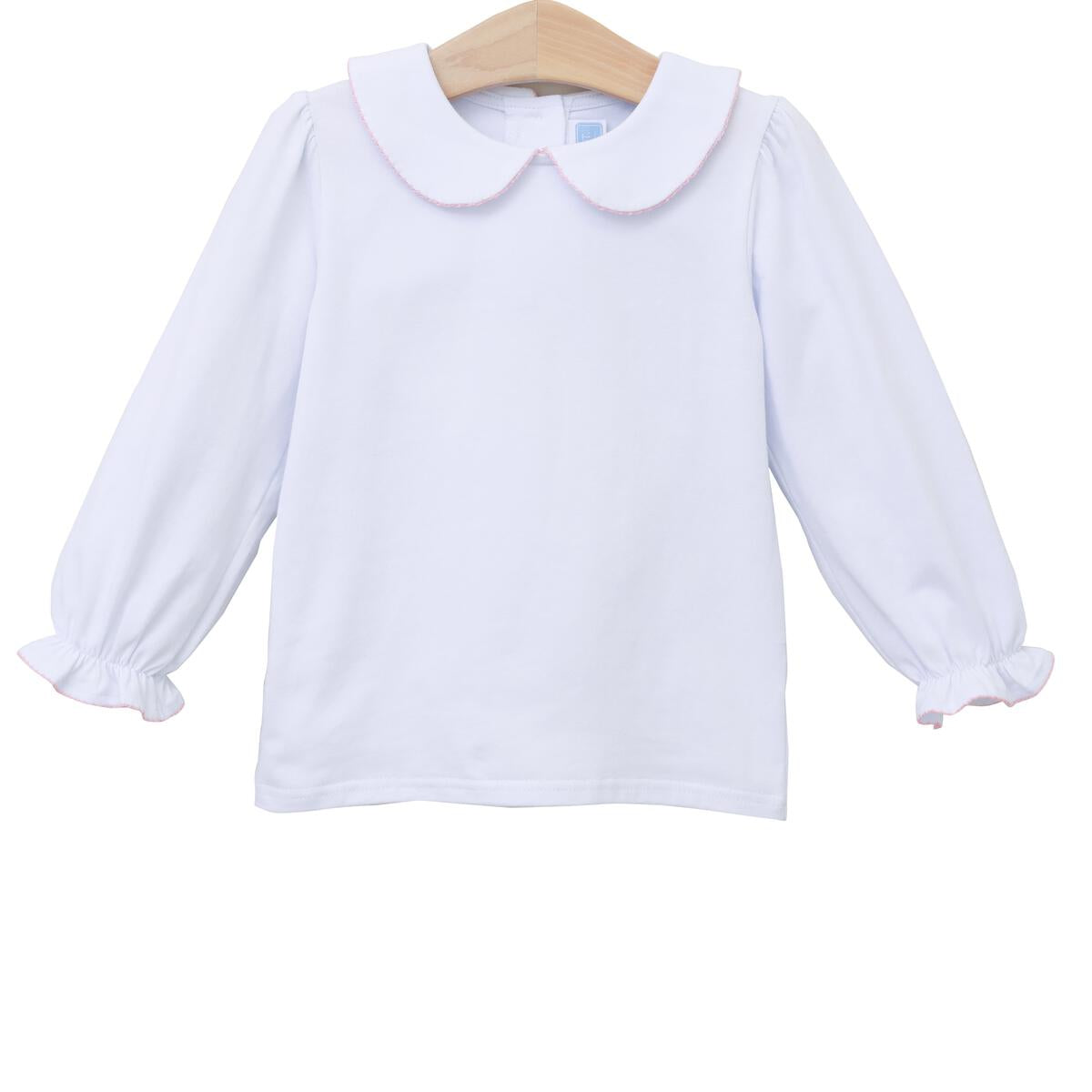 Trotter Street Peter Pan Collar Shirt- Light Pink