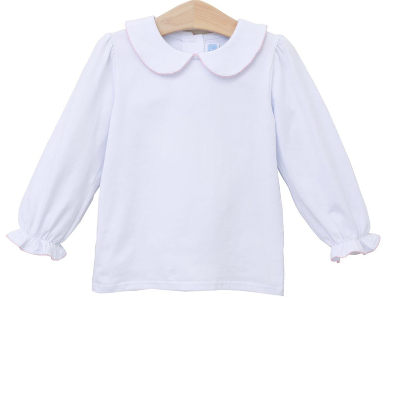 Trotter Street Peter Pan Collar Shirt- Light Pink