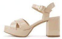 Platform Manner Chunky High Heel Sandal