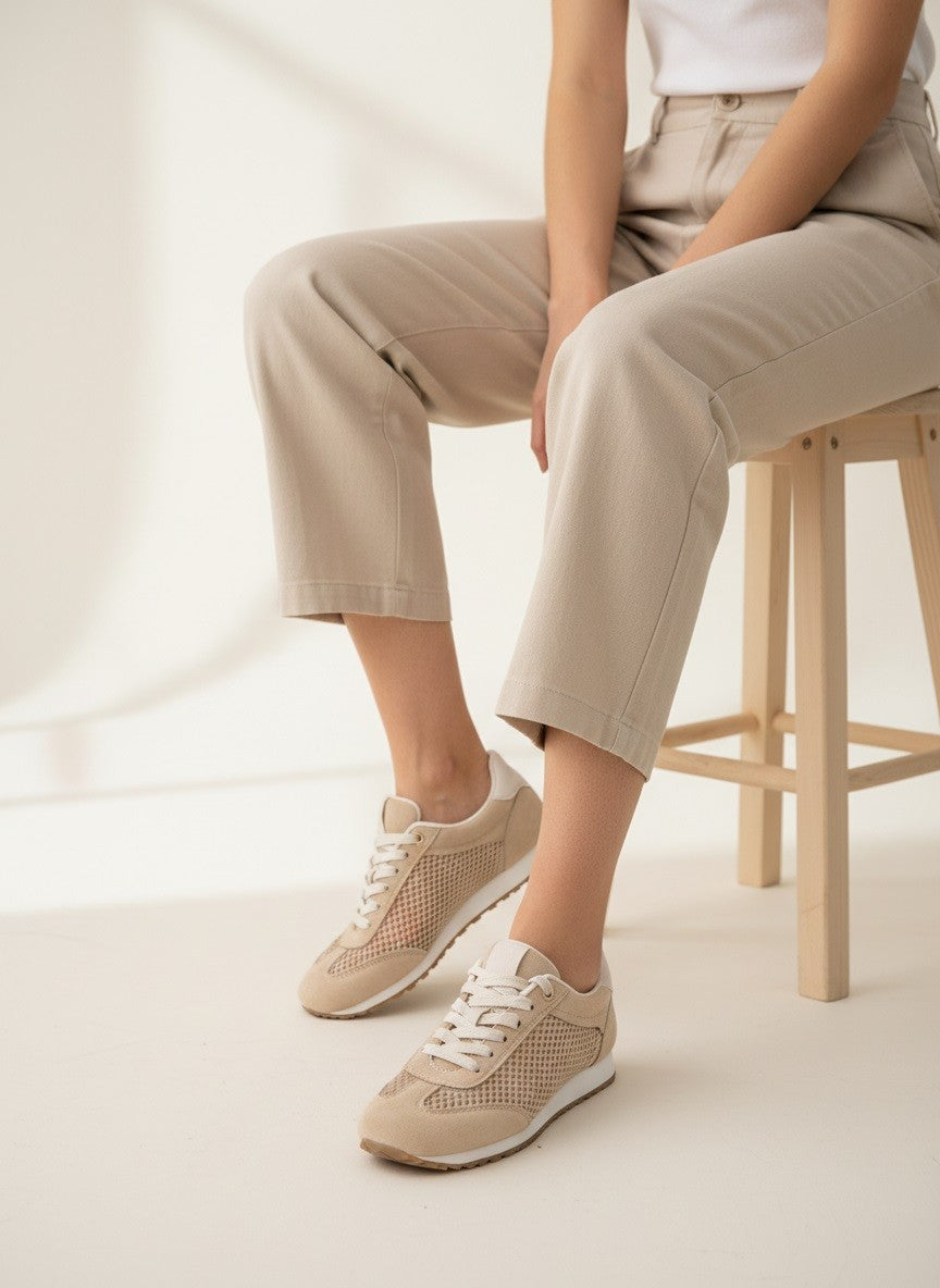 Lowman Mesh Upper Retro Low-top Sneakers