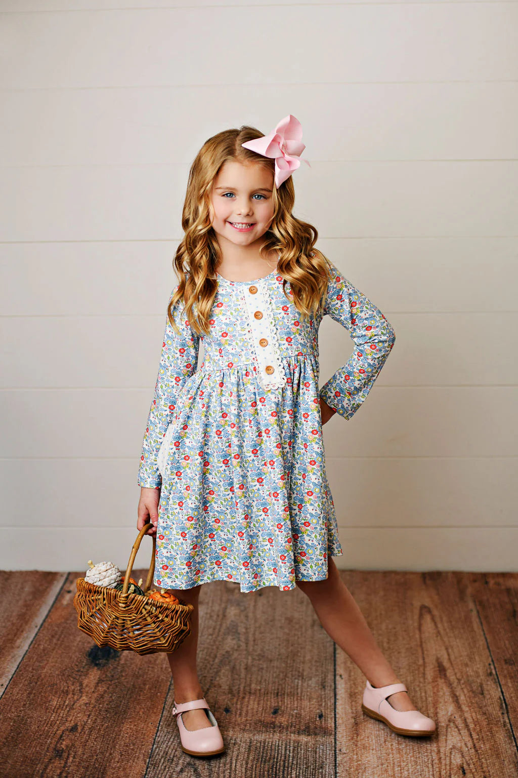 SWOON BABY AUTUMN BLOOM PETAL POCKET DRESS WITH LEGGINGS