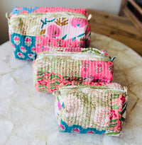 3 in 1 Cosmetic Quilted Bags