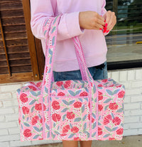 Quilted Block-Print Duffel