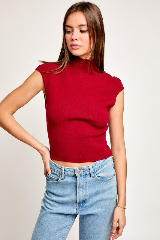 HIGH NECK SWEATER TOP