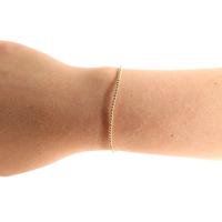 2mm Gold Beaded Bracelet
