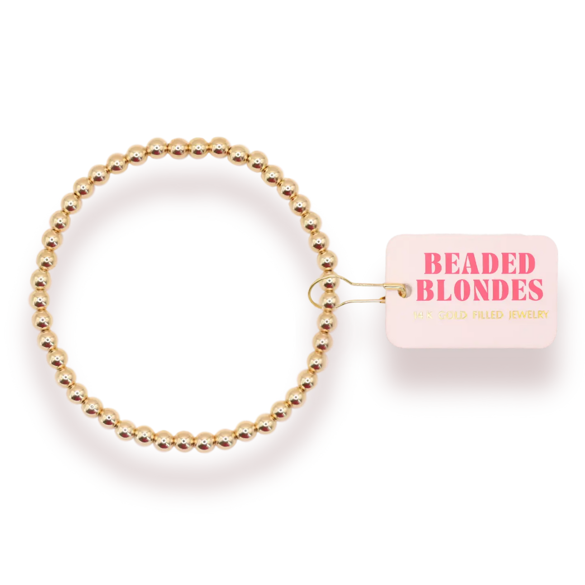 4mm Gold Beaded Bracelet