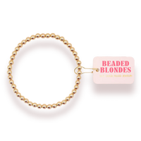 4mm Gold Beaded Bracelet