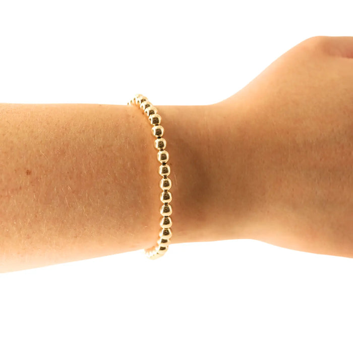 5mm Gold Beaded Bracelet