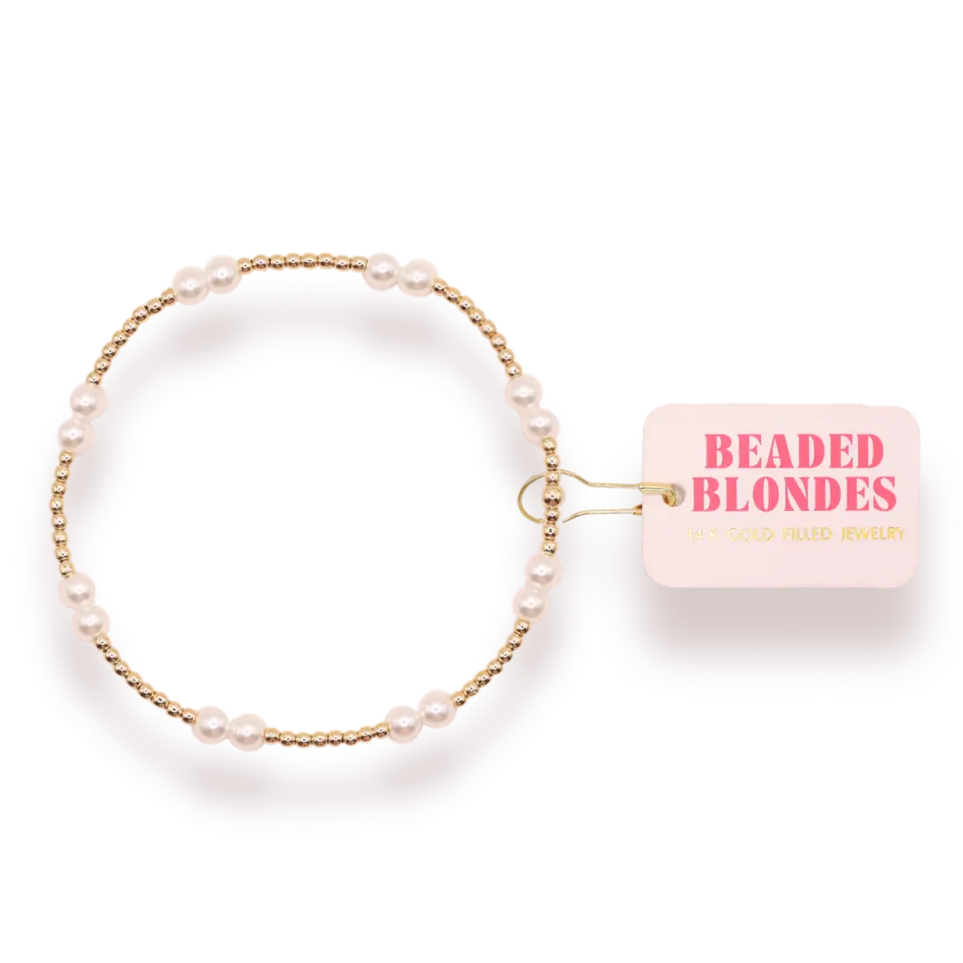 Leah Pearl Bracelet in Gold